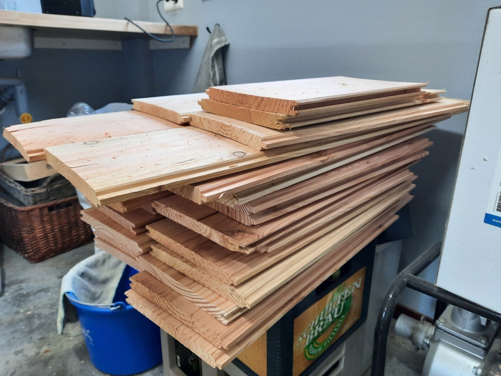 Partij douglas planken, Doe-het-zelf en Verbouw, Platen en Panelen, Ophalen of Verzenden, Hout