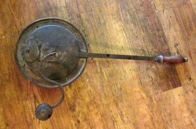 Roosterpan koffiebrander antiek koffie branden haardvuur pan, Ophalen