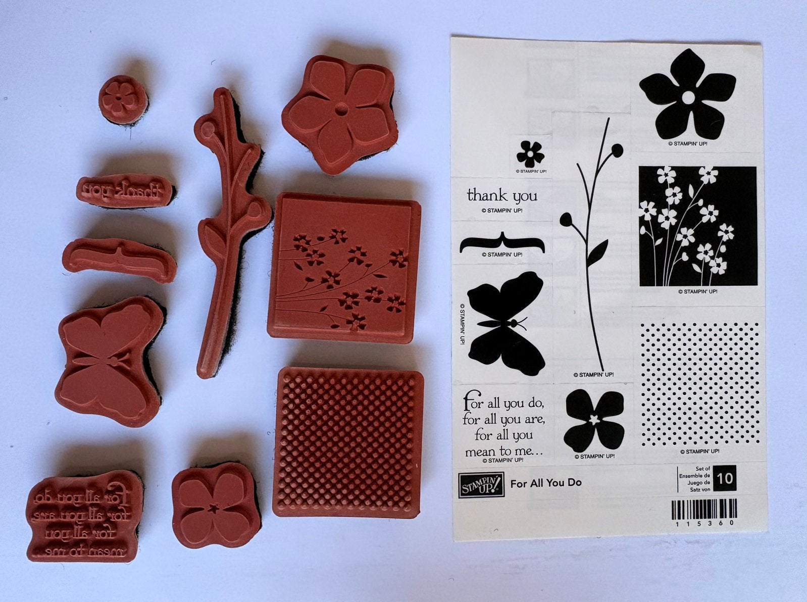 Stempel Stampin’ Up set: For all you do, Verzenden, Zo goed als nieuw