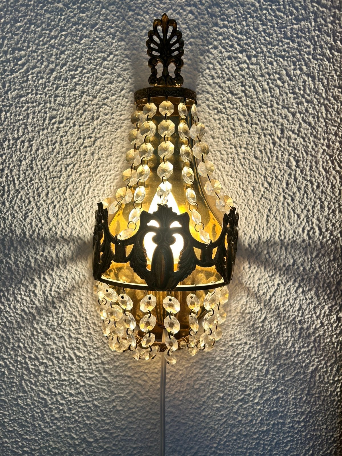 Wandlampje kristal, Ophalen of Verzenden, Gebruikt, Wandlamp