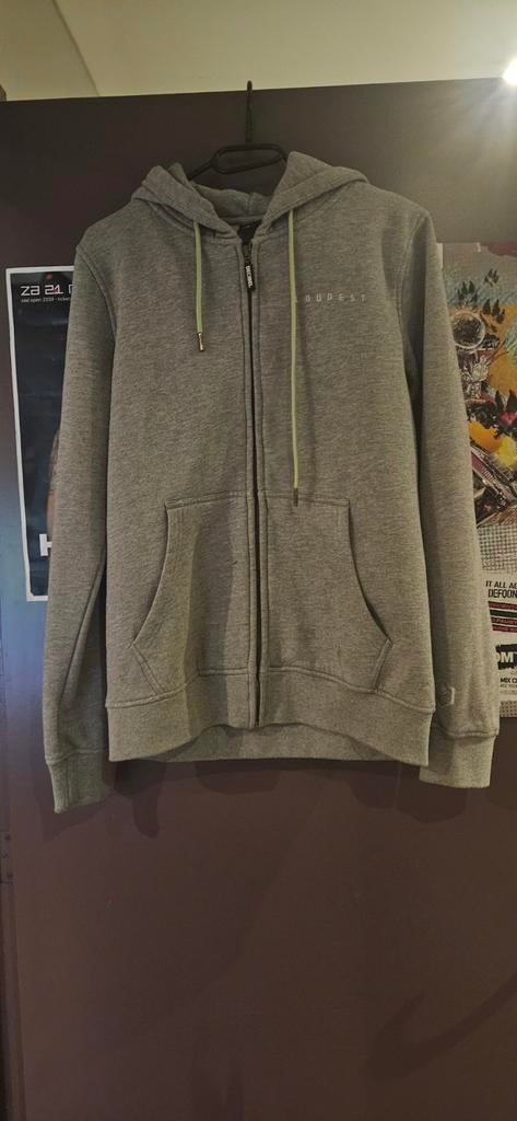 Grijze B2S Loudest Hoodie met rits - Maat L, Ophalen of Verzenden, Nieuw, B2S