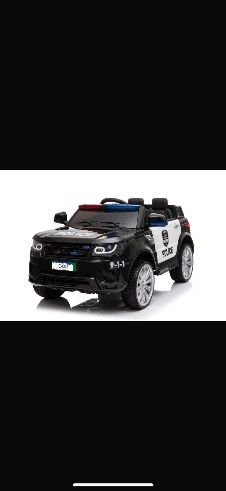 Elektrische kinderauto - met afstandsbediening - politie, Ophalen of Verzenden, Zo goed als nieuw