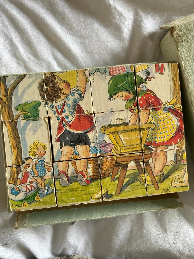 Oude blok puzzel, Verzamelen, Ophalen of Verzenden, Gebruikt