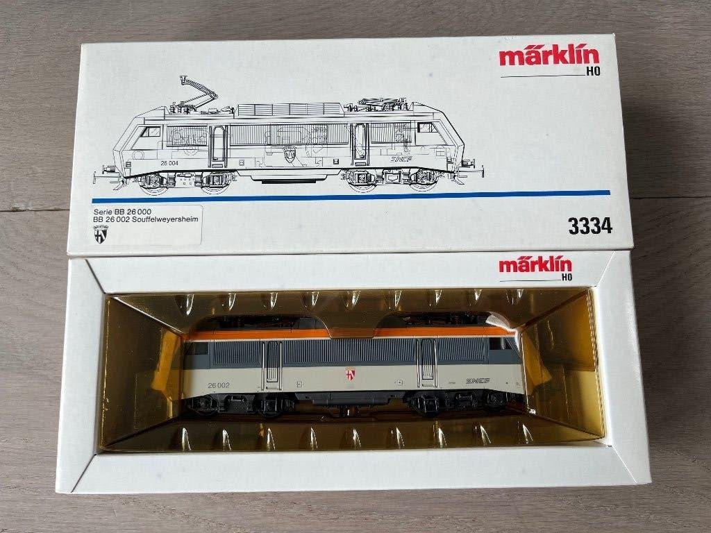 Marklin 3334 ho locomotief nieuwstaat, Wisselstroom, Locomotief, Verzenden, Nieuw