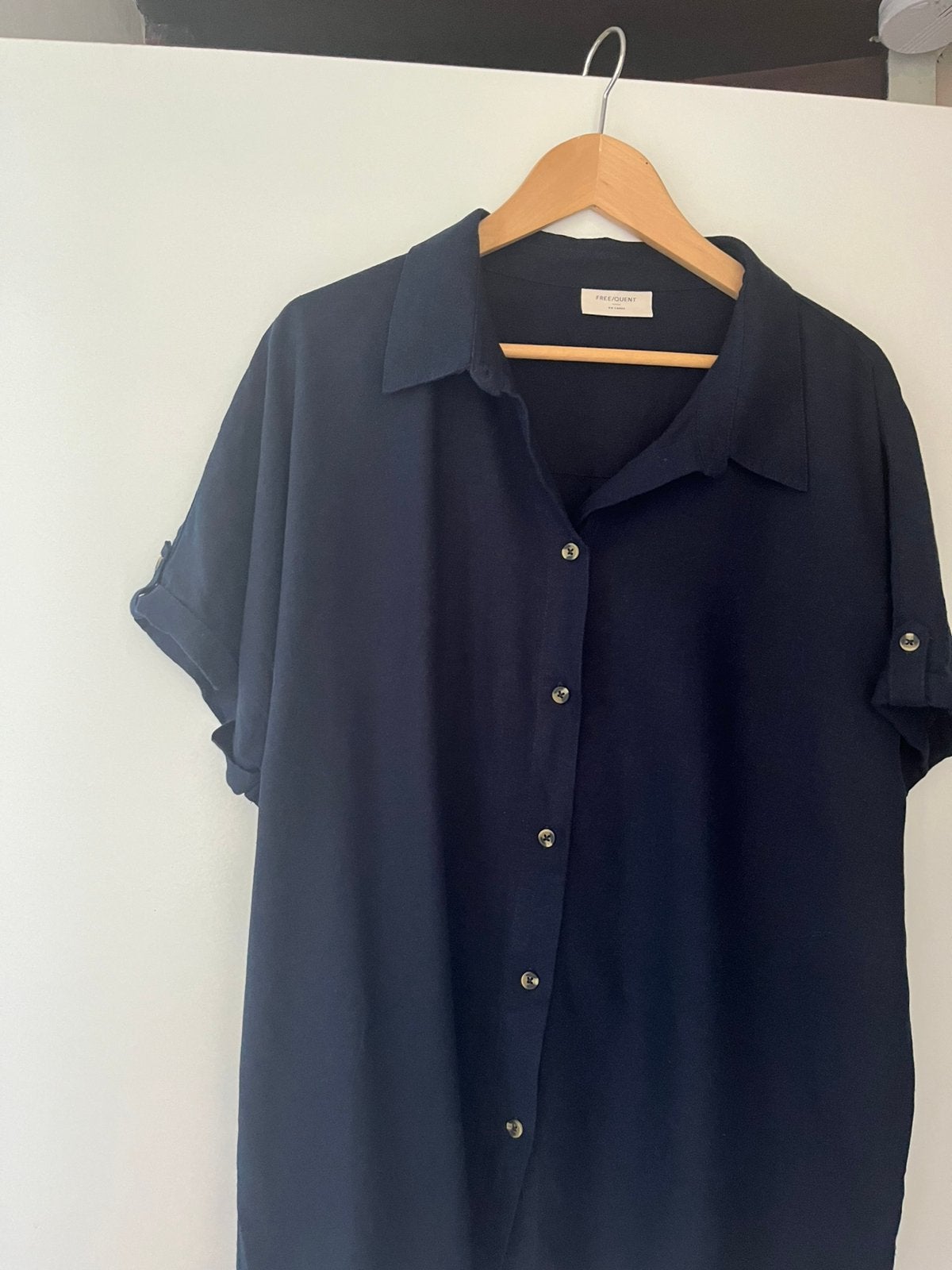 Schitterende blouse donkerblauw xxl, Kleding | Dames, Grote Maten, Ophalen of Verzenden, Zo goed als nieuw, Blauw, Blouse of Tuniek