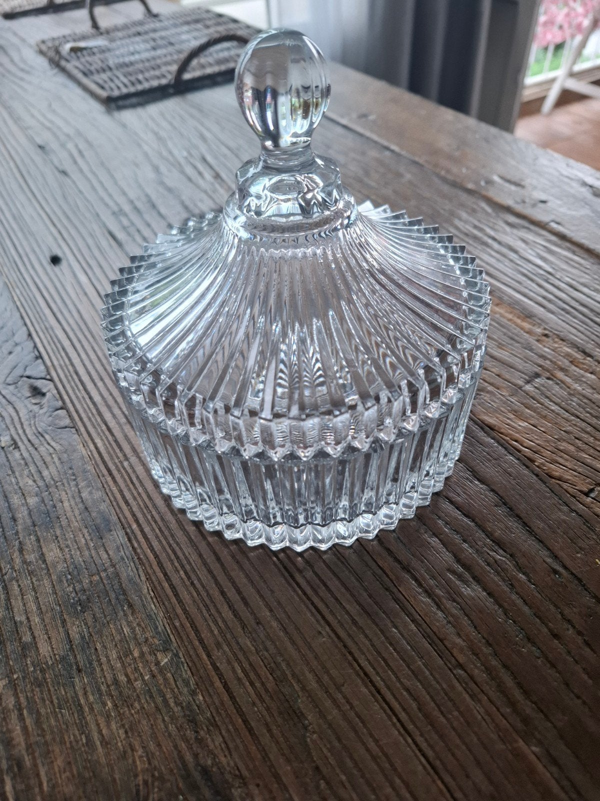 Glazen Bonbonnière met Deksel, Antiek en Kunst, Ophalen