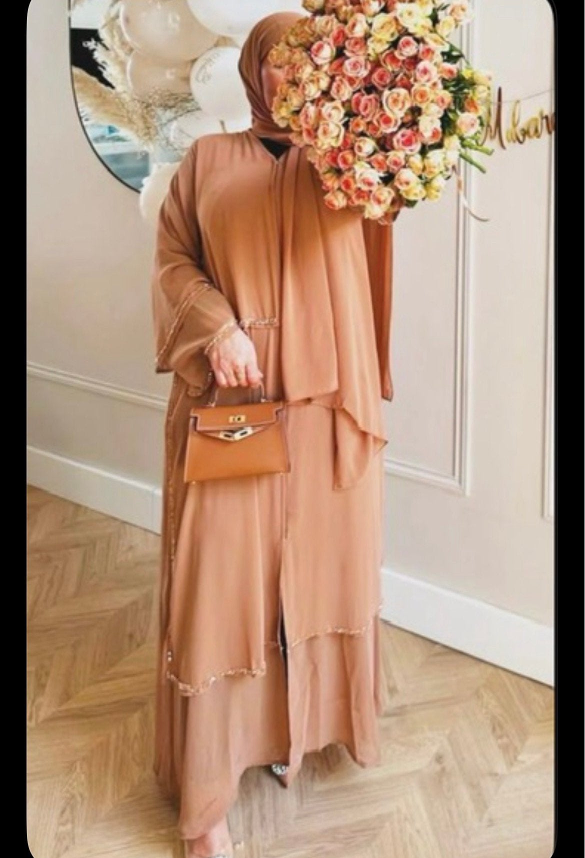 Luxe kaftan caftan dubai kaftan kimono l/xl, Ophalen of Verzenden, Zo goed als nieuw, Maat 46/48 (XL) of groter, Overige typen