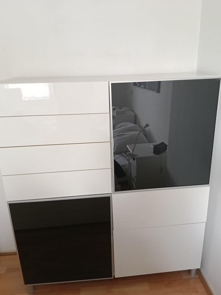 Twee kastjes, Ophalen, Gebruikt, Glas, Minder dan 150 cm