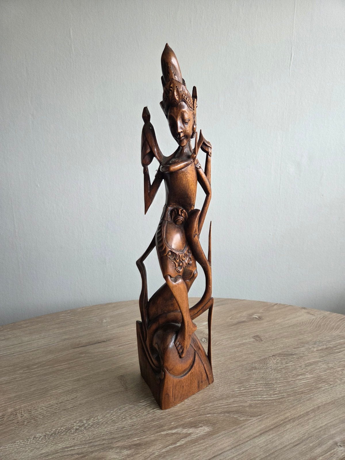 Bali hardhouten beeld 43 cm hoog, Antiek en Kunst, Ophalen of Verzenden