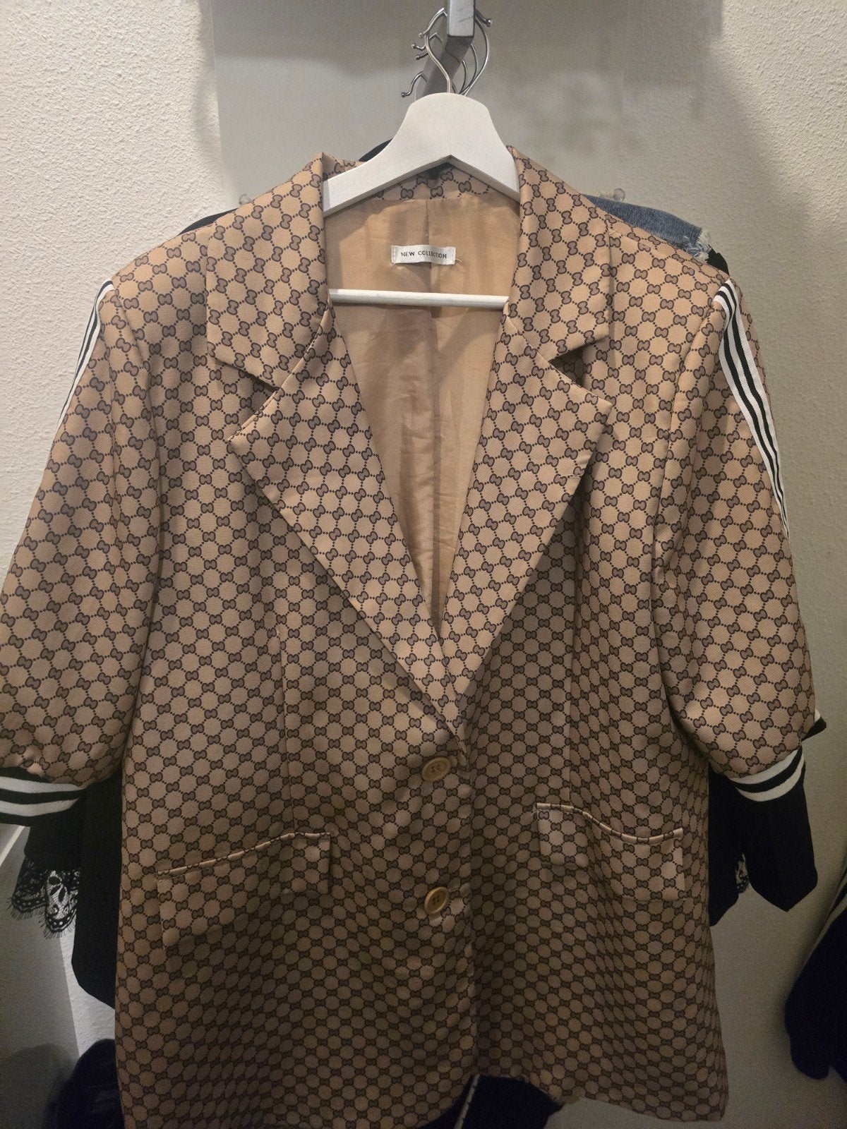 Stijlvol blazer met Patroon  nieuw, Kleding | Dames, Jasjes, Kostuums en Pakken, Nieuw, Maat 42/44 (L), Beige, Ophalen of Verzenden