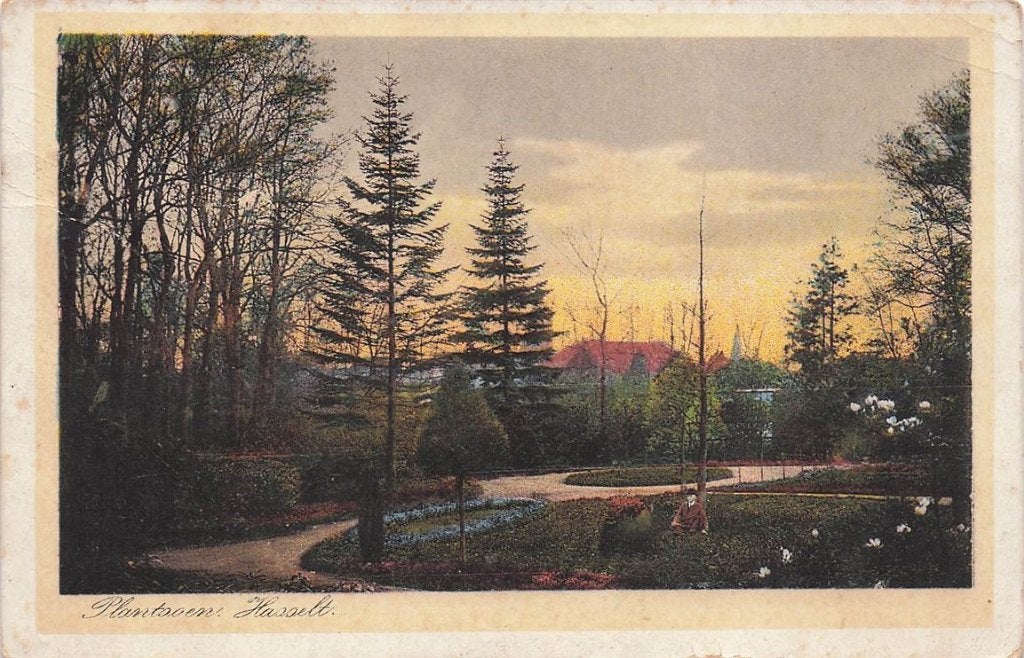 702-147-035 Plantsoen Hasselt, Verzamelen, Ansichtkaarten | Nederland, Verzenden, Voor 1920, Overijssel