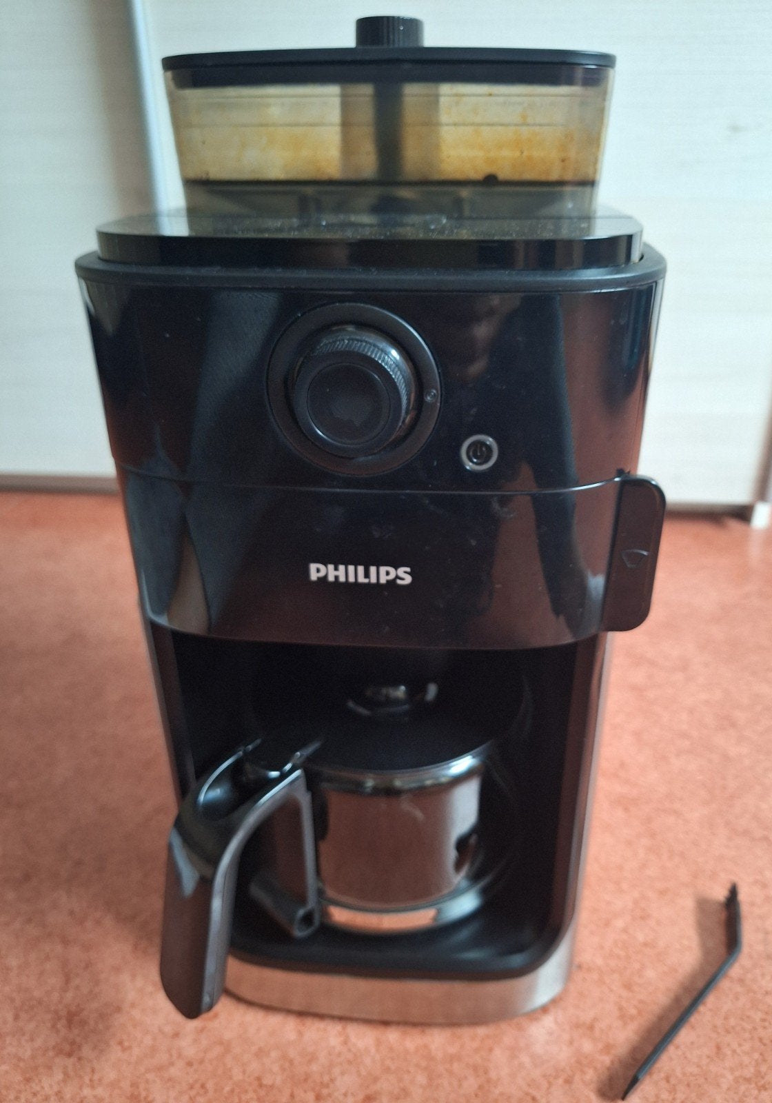 Philips HD7767 Koffiezetapparaat, geïntegreerde bonenmaler, Gebruikt, 10 kopjes of meer, Koffiemachine, Ophalen of Verzenden