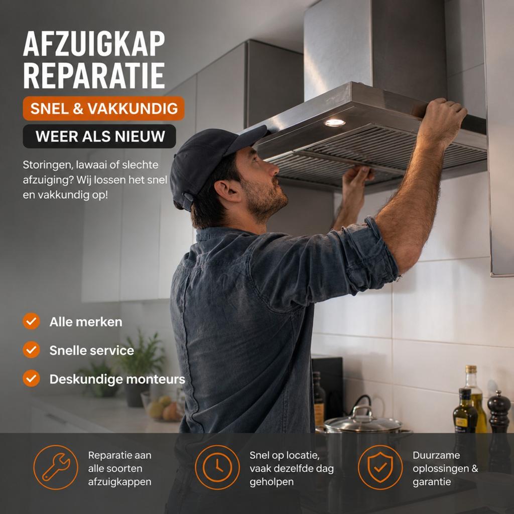 Afzuigkap Reparatie in heel Nederland
