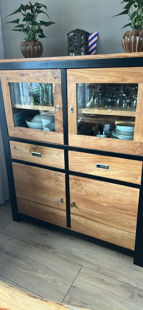 Mooie Teak kast, 100 tot 150 cm, Ophalen of Verzenden, Zo goed als nieuw, Met lade(s)