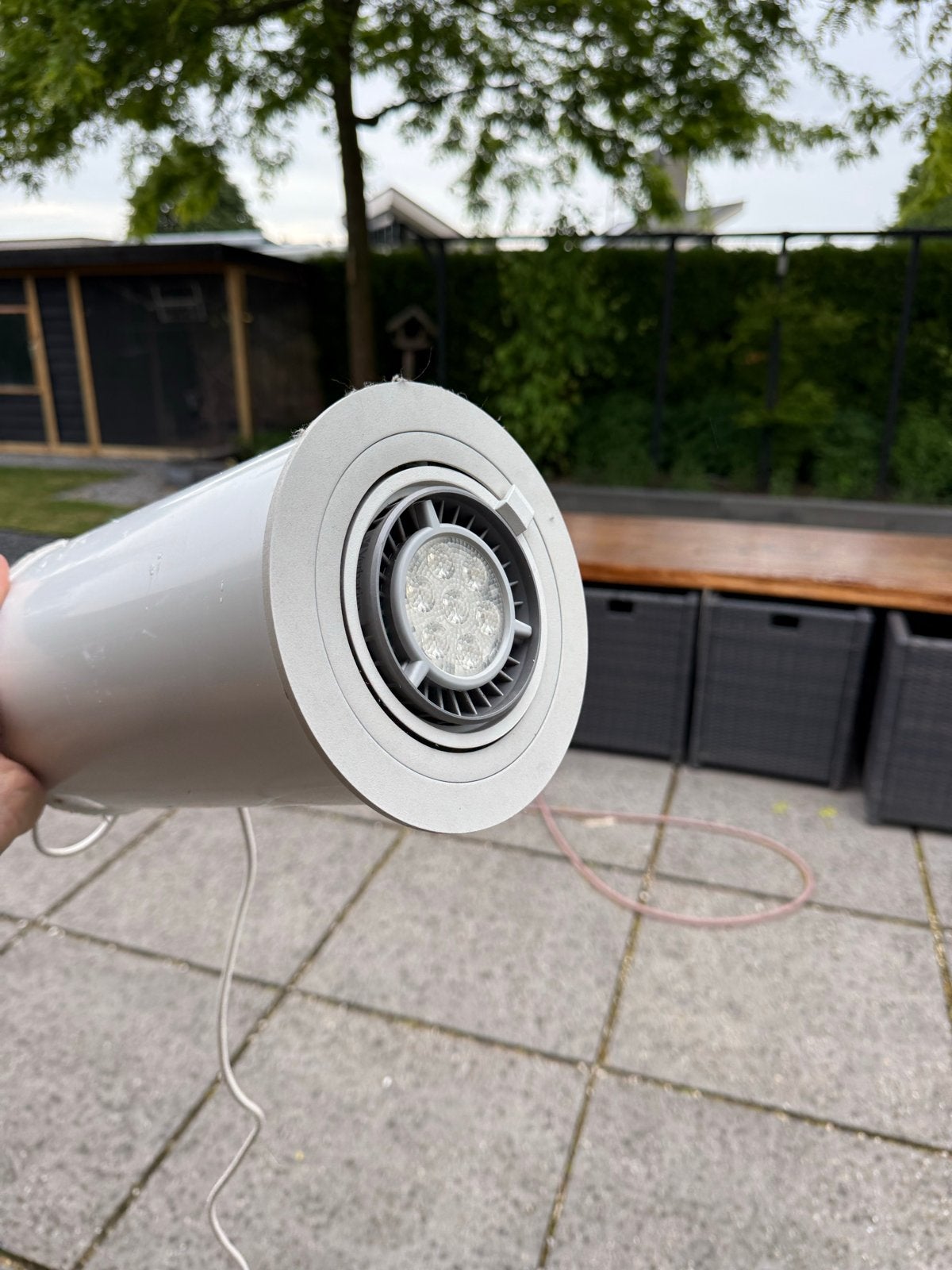 Hanglamp met spot - zie ook andere advertenties, Ophalen, Gebruikt, Metaal of Aluminium, Led