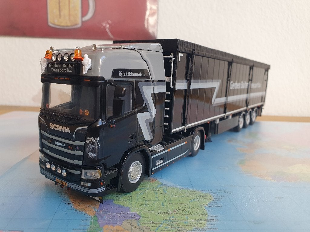 Wsi Scania Buiter, Hobby en Vrije tijd, Modelauto's | 1:50, Ophalen of Verzenden, Nieuw, Bus of Vrachtwagen, Wsi
