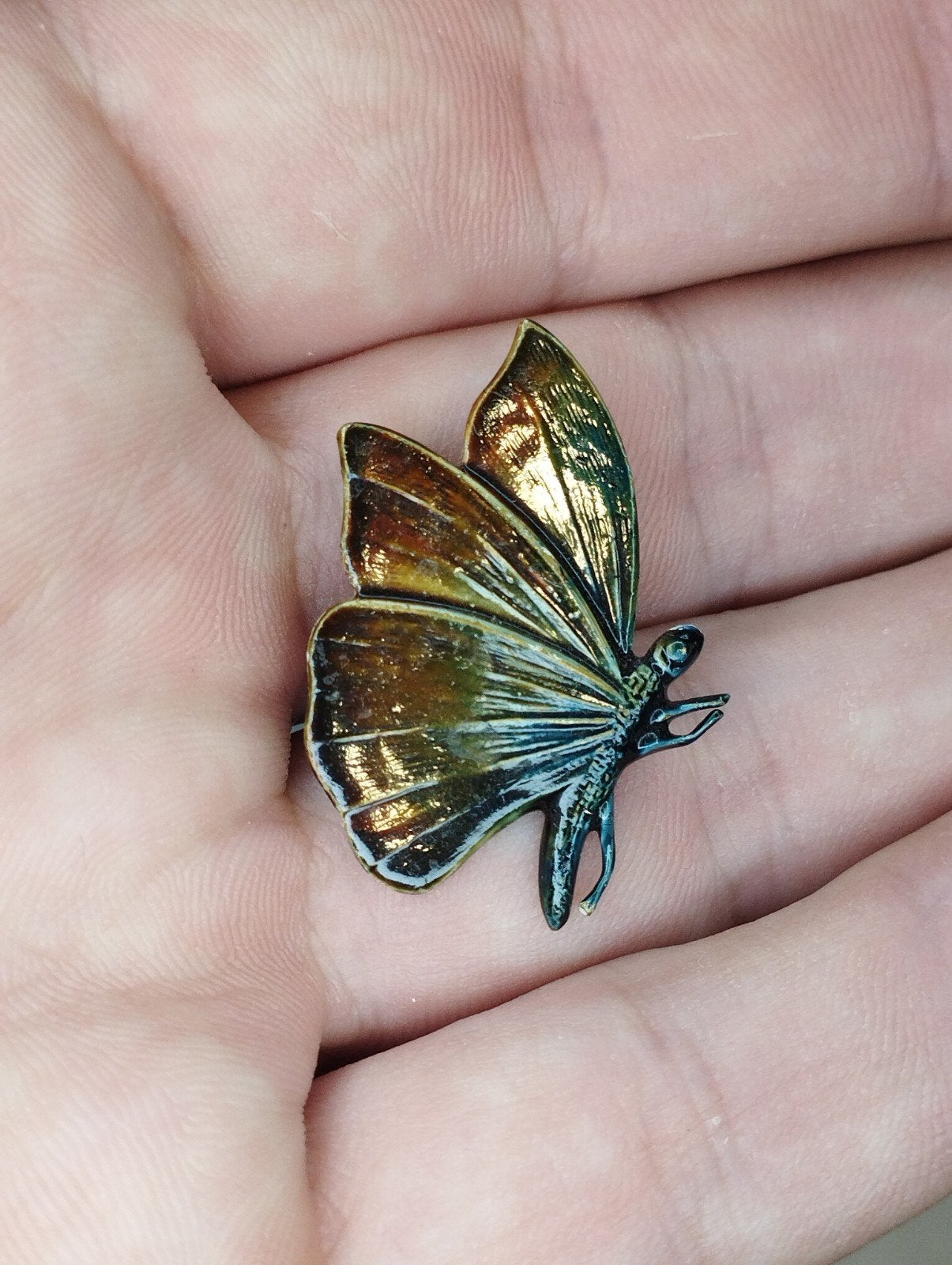 Prachtige vintage vlinderbroche, Ophalen of Verzenden, Zo goed als nieuw, Zilver, Overige materialen