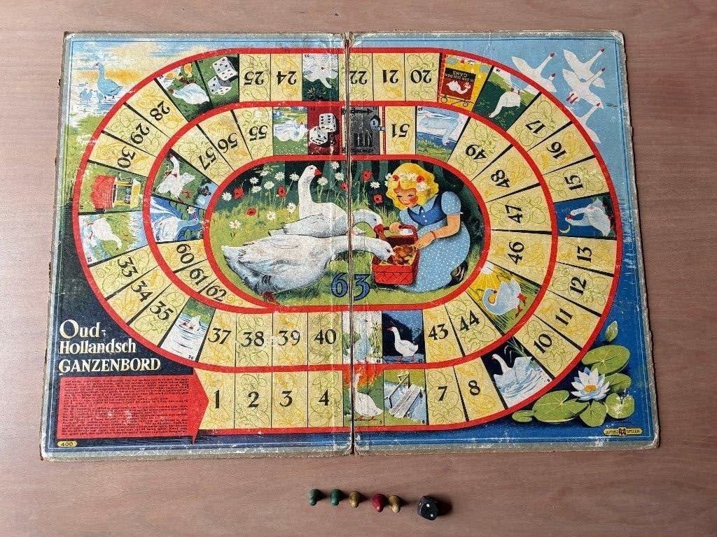 Jumbo - Vintage oud Hollandsch ganzenbord, Ophalen of Verzenden, Gebruikt, Jumbo