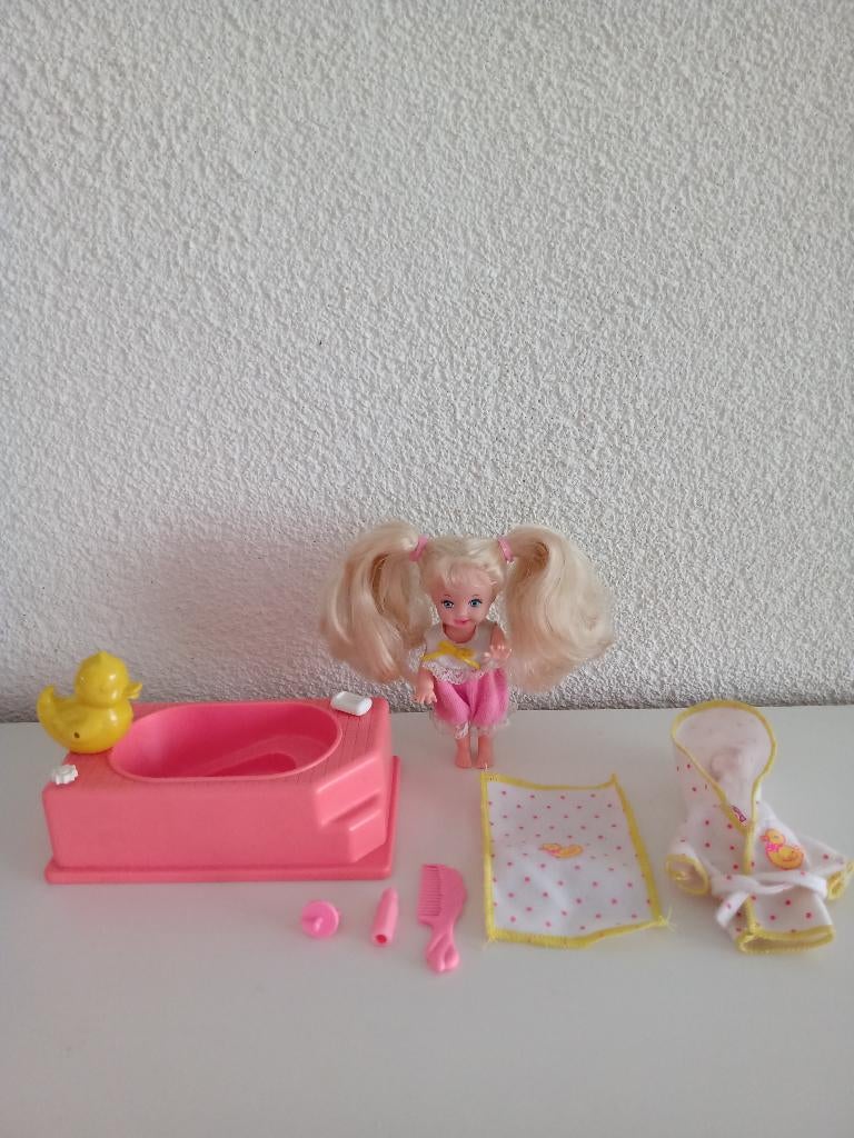 Barbie Bathtime Kelly #14552 uit 1995, Ophalen of Verzenden, Gebruikt, Pop