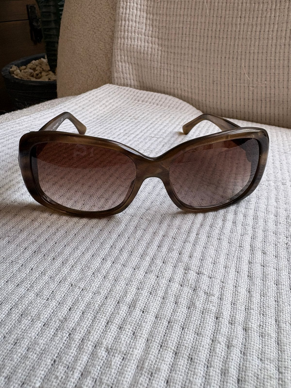 Originele Chanel zonnebril collection Boutin vintage Y2K, Ophalen of Verzenden, Bruin, Zonnebril, Overige merken