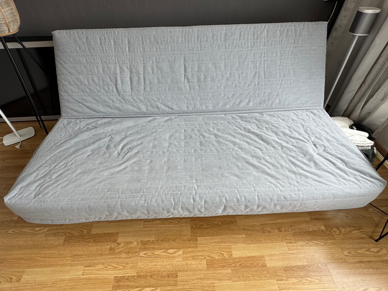IKEA Beddinge slaapbank - grijs, Huis en Inrichting, Gebruikt, Tweepersoons, 200 cm, Grijs