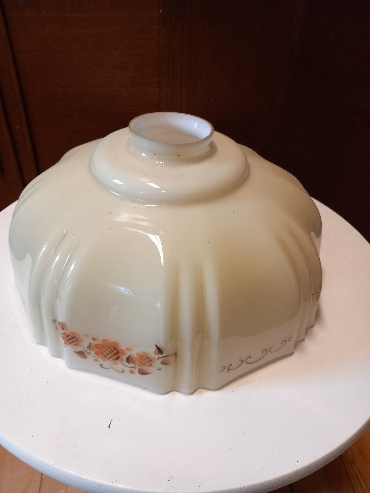 Antieke lampenkap ,opaline glas, Ophalen of Verzenden, Zo goed als nieuw, Rond