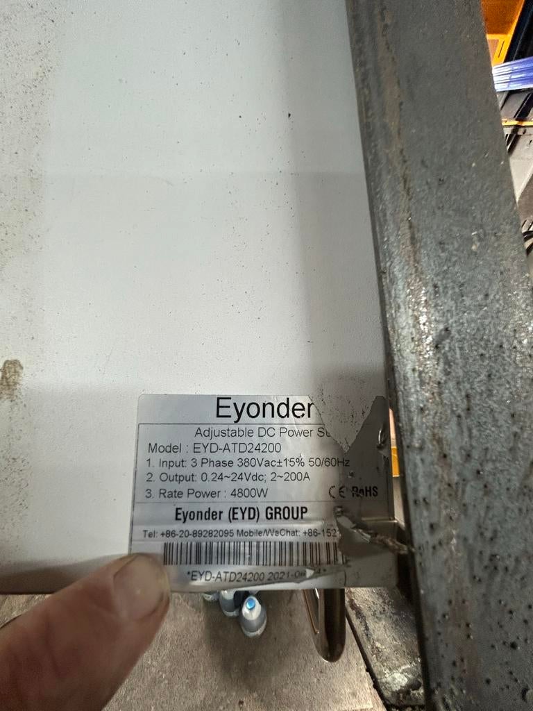 Eyonder EYD-ATD24200 Instelbare DC Voeding 4800W, Ophalen of Verzenden, Zo goed als nieuw