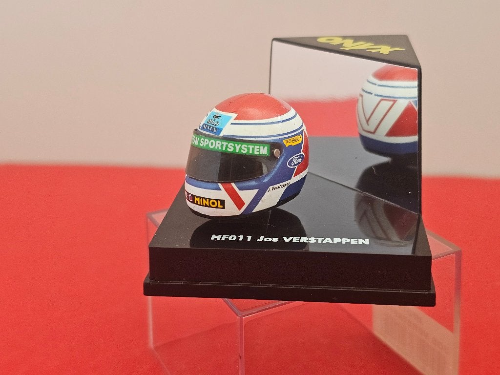 Helm 1:12, Jos Verstappen (vader Max), Onyx HF011. <TOPPER>, Ophalen of Verzenden, Zo goed als nieuw, Formule 1