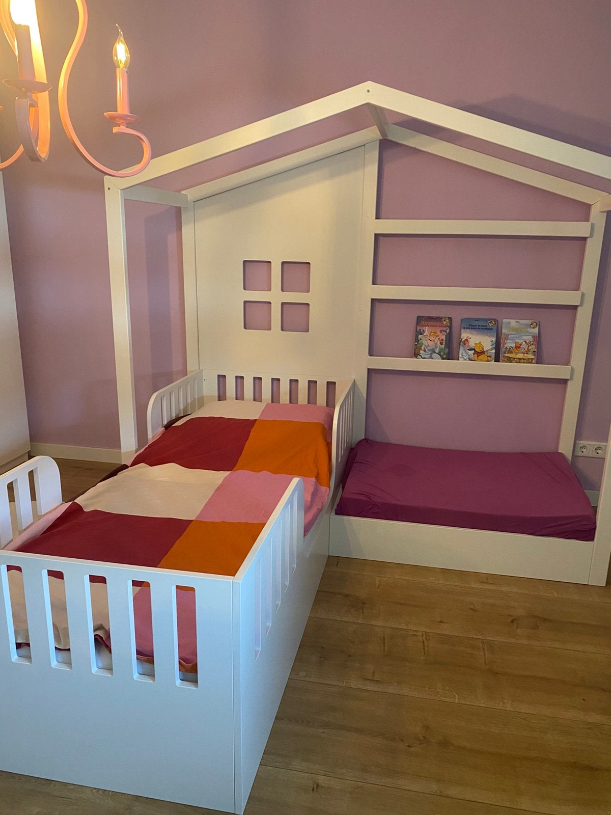 kinderbed huisje, Ophalen, 70 tot 85 cm, Zo goed als nieuw, Lattenbodem