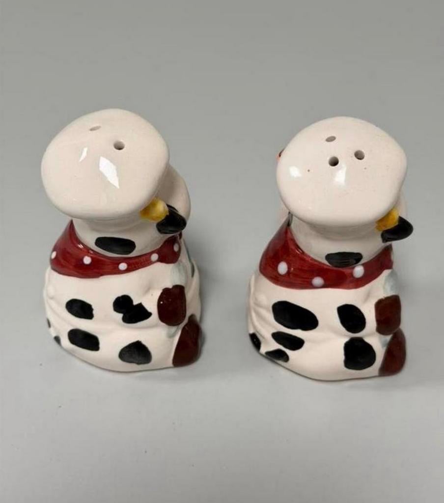 Vintage porselein porseleinen peper en zout stel koe koeien, Ophalen of Verzenden