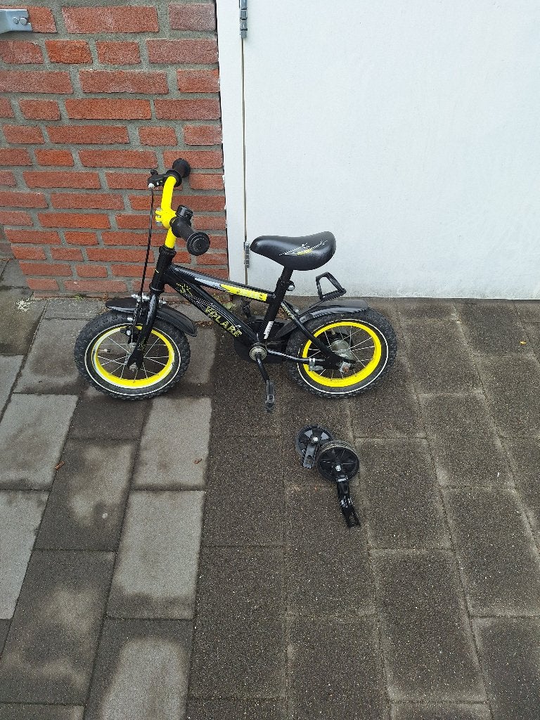 Kinderfiets, Fietsen en Brommers, Fietsen | Kinderfietsjes, Ophalen of Verzenden, Gebruikt, Minder dan 16 inch, Zijwieltjes