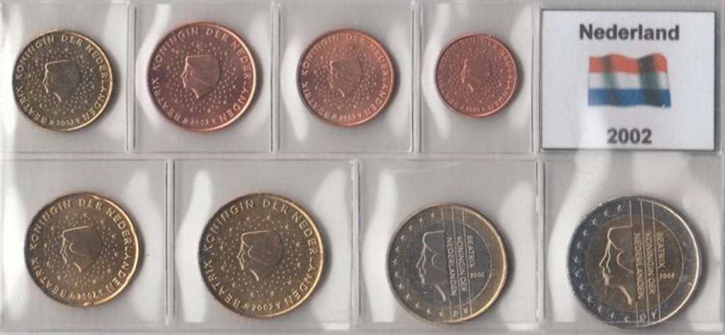 Nederland serie euromunten 2002 compleet (moeilijk), Ophalen of Verzenden, Overige landen, Overige waardes, Setje