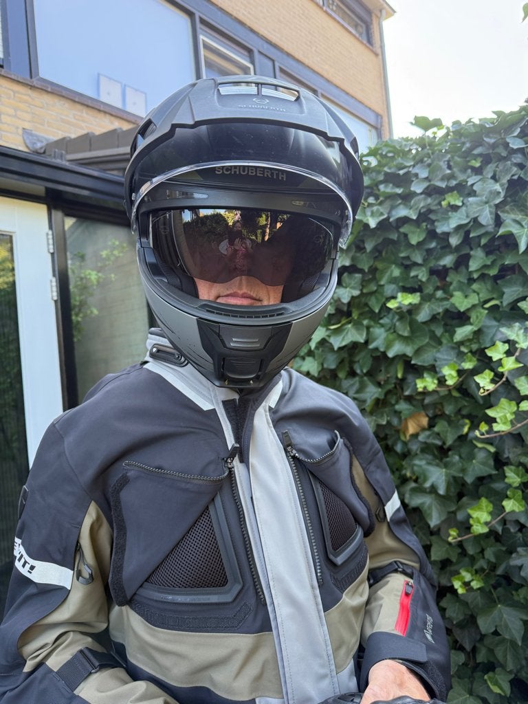 Schuberth E2 explorer helm met SC2 Com systeem, Overige merken, M, Systeemhelm, Heren