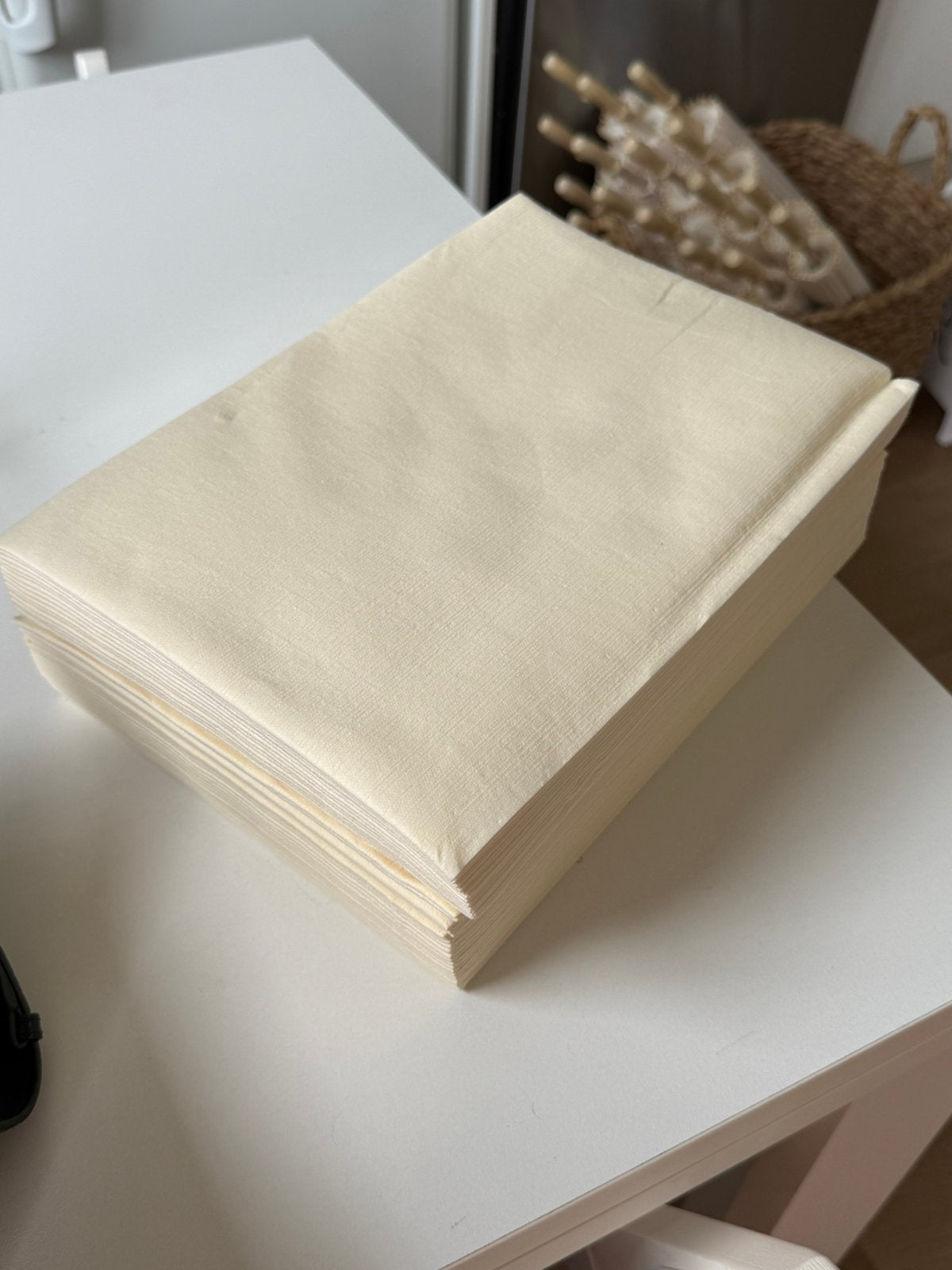 Servetten creme linnenlook papier 40x60cm Duni 36 stuks, Ophalen, Overige typen, Papier/karton, Zo goed als nieuw