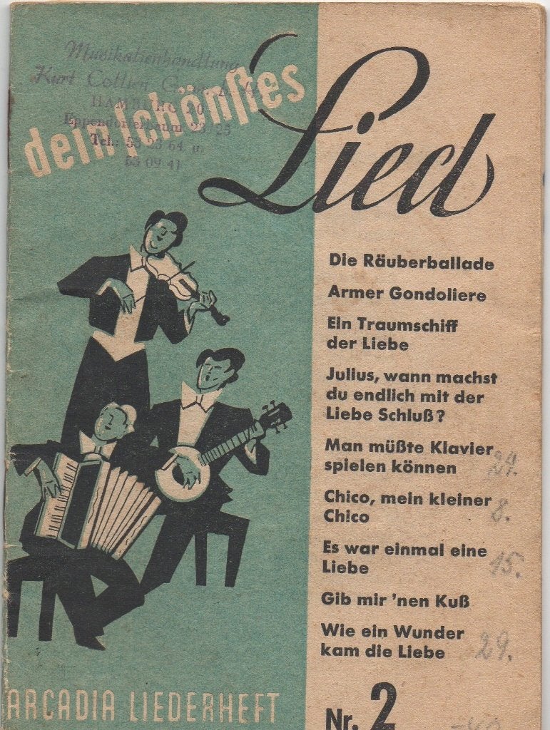 Dein schönstes Lied, Arcadia Liederheft 2, Ophalen of Verzenden, Gelezen, Overige onderwerpen