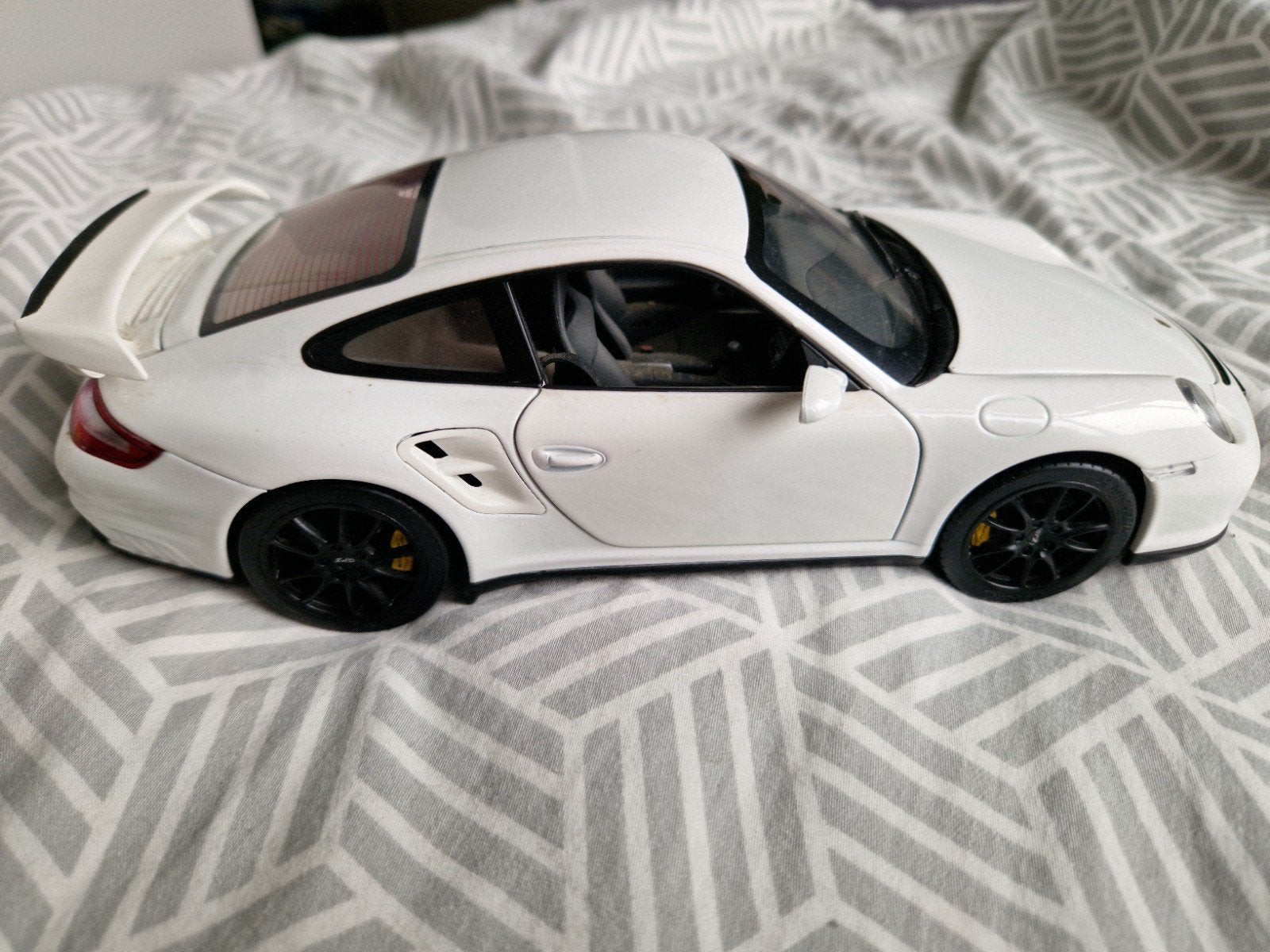 Witte Porsche 911 Gt2 van Norev, Hobby en Vrije tijd, Ophalen of Verzenden, Gebruikt, Auto, Norev