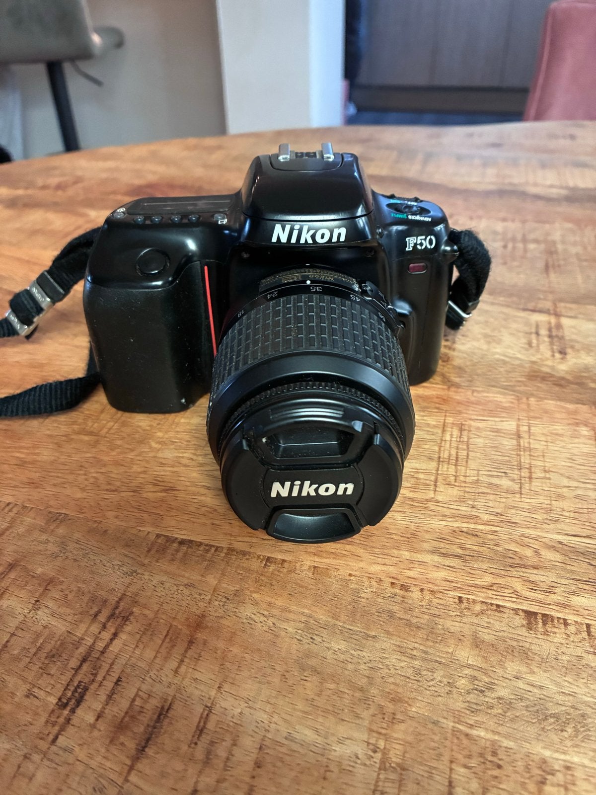 Nikon F50 Spiegelreflexcamera met Tamron AF 28-80mm lens, Ophalen, Gebruikt, Spiegelreflex, Nikon