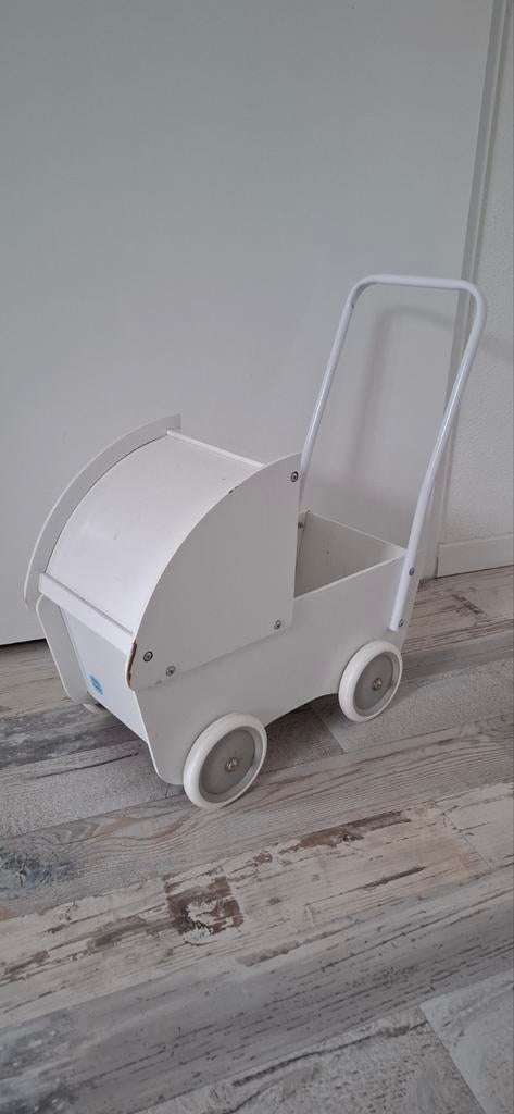 Little Dutch Houten Poppenwagen Wit, Kinderen en Baby's, Speelgoed | Poppen, Ophalen, Gebruikt, Babypop