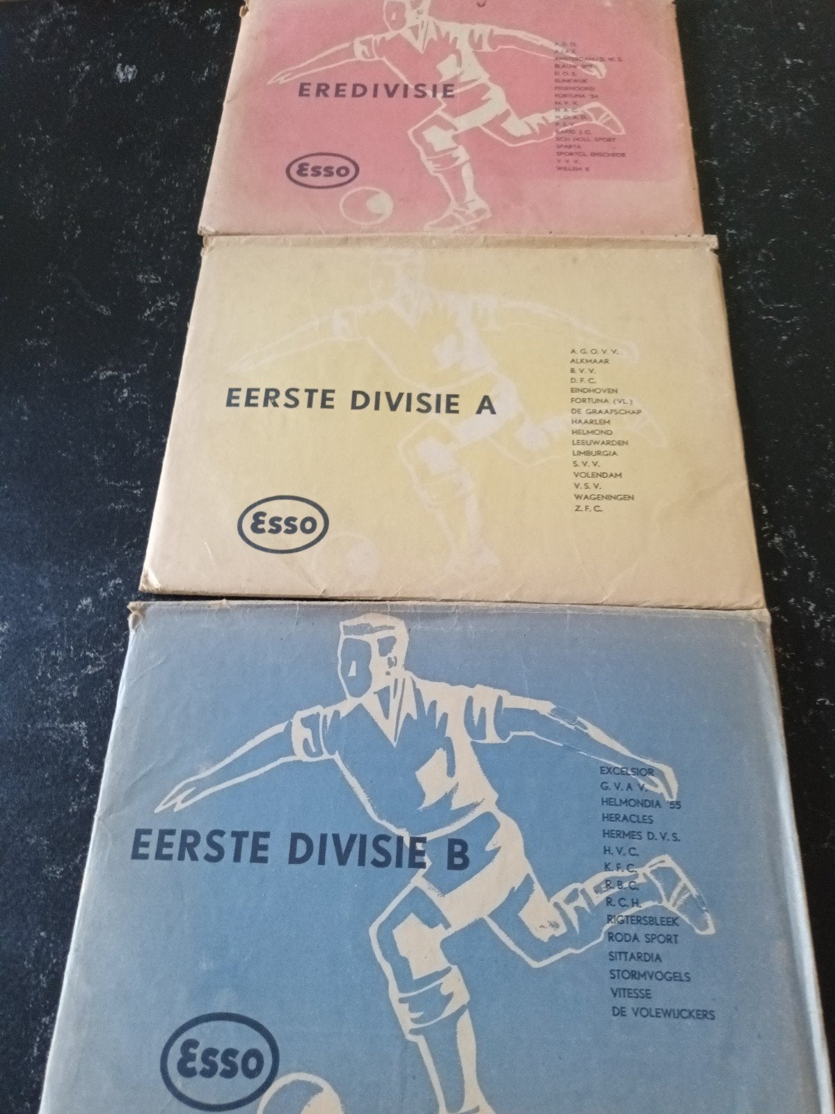 Unieke complete serie Esso voetbalplaten 1958/1959, Ophalen of Verzenden, Zo goed als nieuw, Buitenlandse clubs, Poster, Plaatje of Sticker
