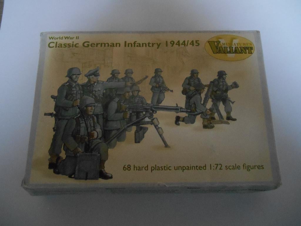 Valiant soldaatjes WW2 duitse infanterie 1/72 met doos, Ophalen, Zo goed als nieuw, 1:50 of kleiner, Figuur of Figuren