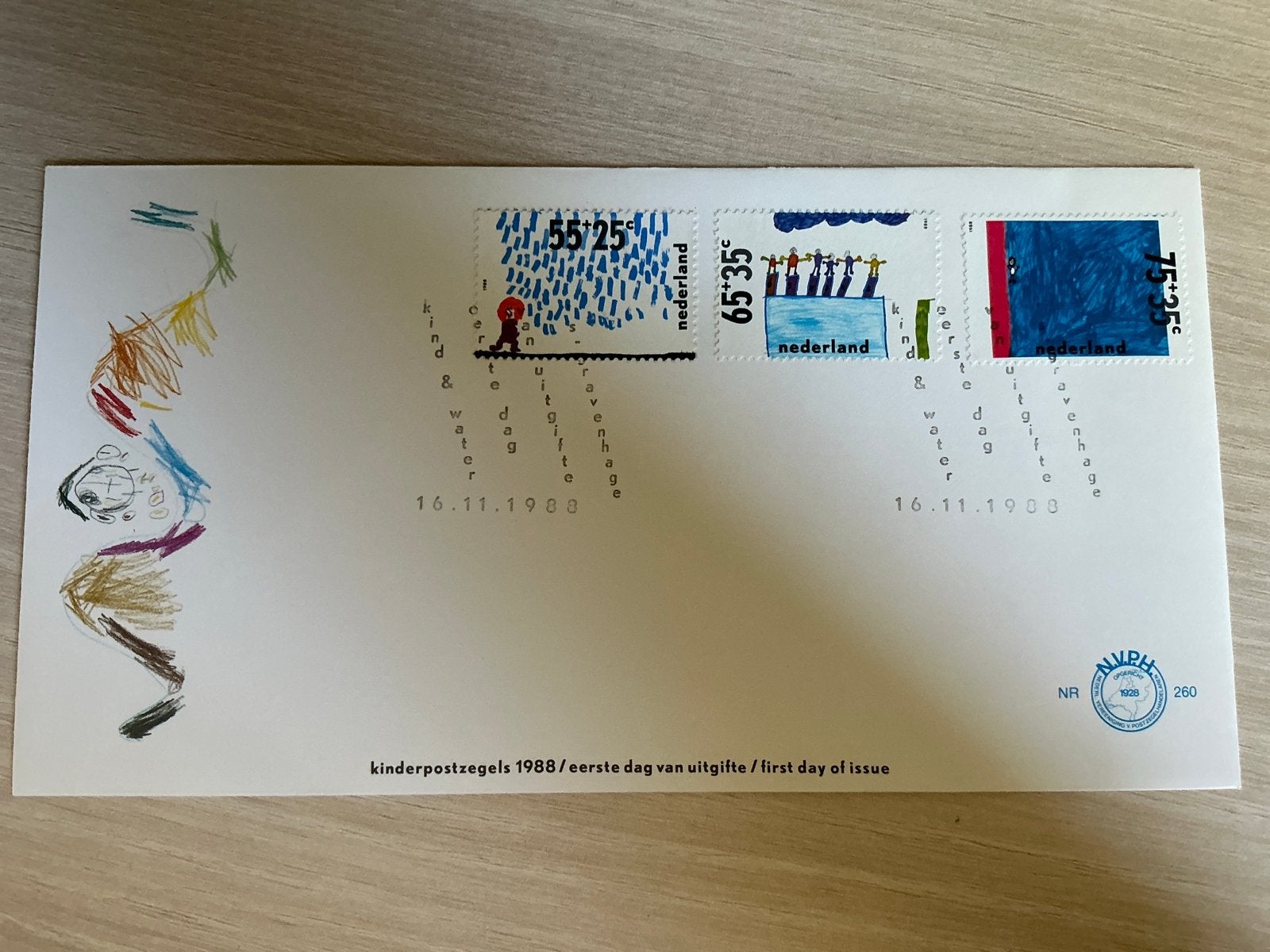 Kinderpostzegels 1988 Eerste Dag Envelop (FDC), Postzegels en Munten, Postzegels | Eerstedagenveloppen, Verzenden, Onbeschreven