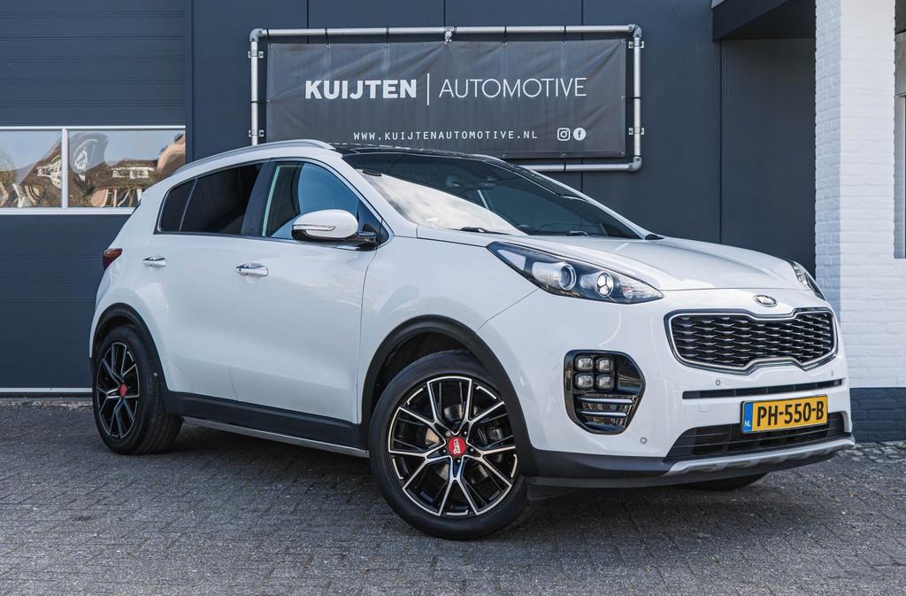 Kia Sportage 1.6 T-GDI GT-Line / Pano / 177pk / Trekhaak ! V, Voorwielaandrijving, Gebruikt, 4 cilinders, Wit