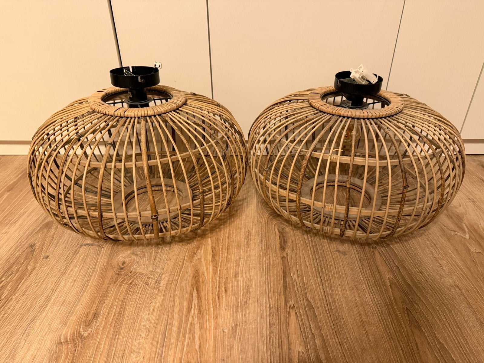 2x Plafondlamp Boreas van Kwantum, zo goed als nieuw, Ophalen, Modern, Natuurlijk materiaal, E27 (groot)