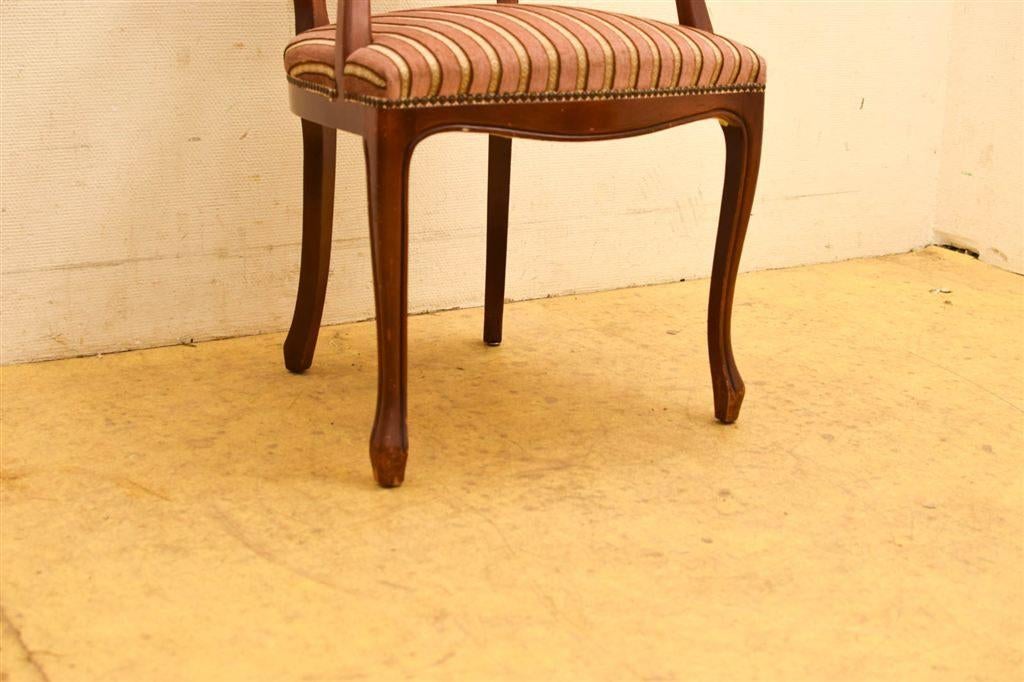 Selva Stoel met armleuning 46588, Huis en Inrichting, Gebruikt, Bruin, Ophalen of Verzenden, Vijf, Zes of meer stoelen