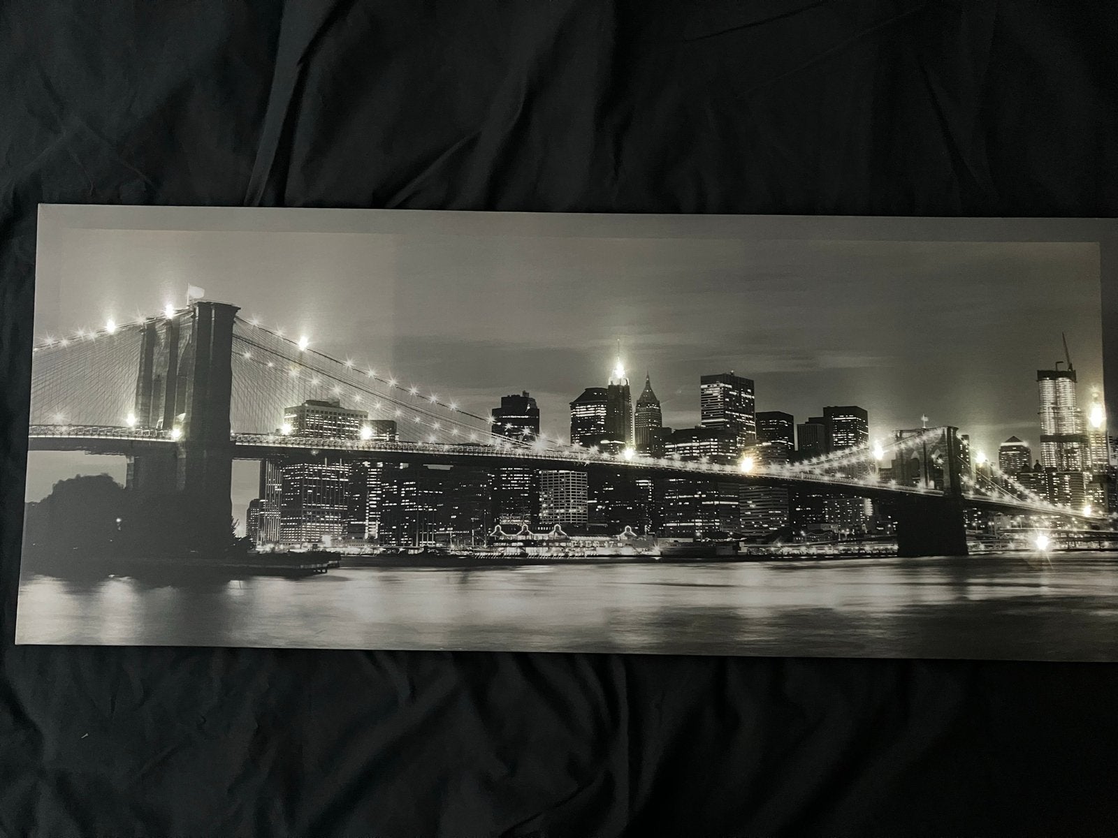 New York wanddecoratie met LED-verlichting 100x40cm, Ophalen, Meerkleurig, Wandbord of Wandpaneel, Kunststof