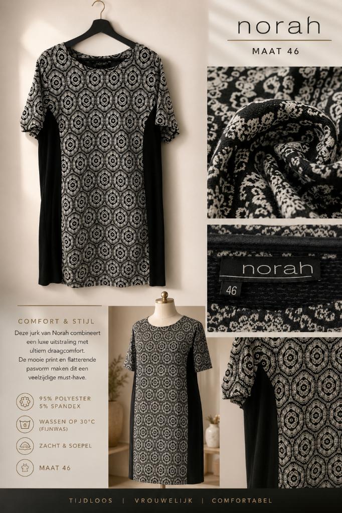 Norah jurk – maat 46, Overige kleuren, Maat 46/48 (XL) of groter, Ophalen of Verzenden, Knielengte