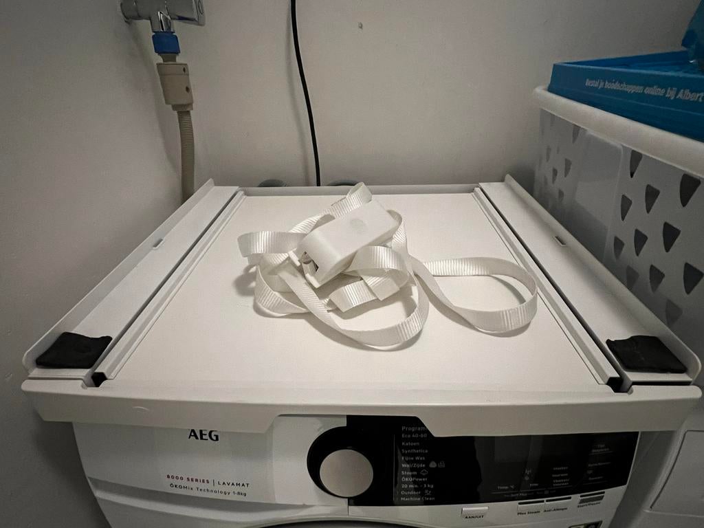Bluebuilt Premium Tussenstuk met Spanband voor Was/Droog, Ophalen, Zo goed als nieuw
