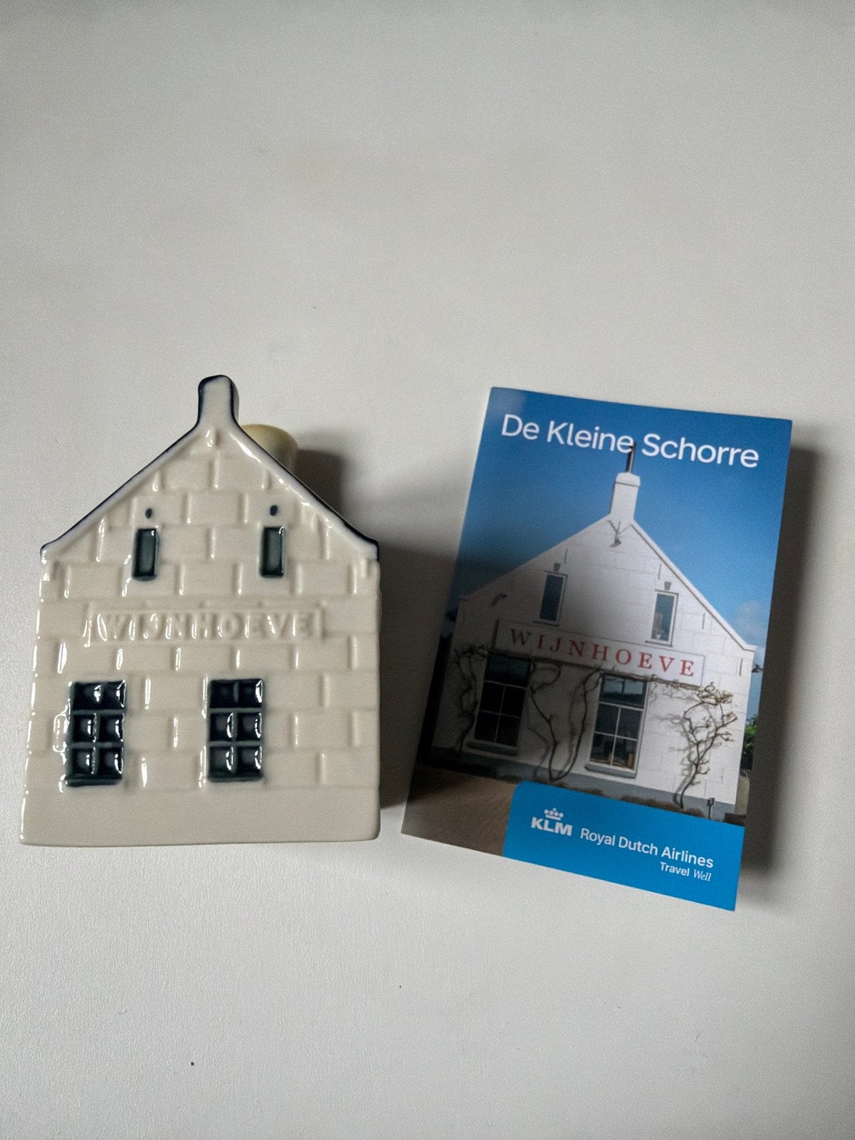 KLM Delfts Blauw huisje Wijnhoeve De Kleine Schorre, Ophalen of Verzenden, Zo goed als nieuw