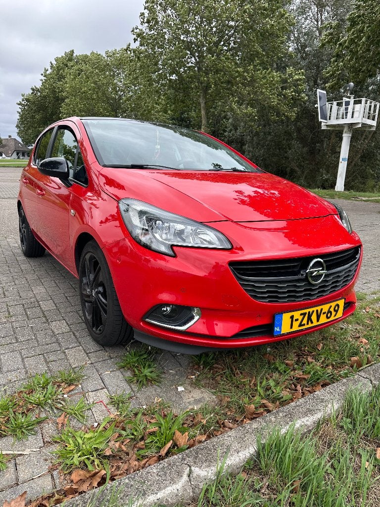 Opel Corsa 1.0T 66KW/90PK 5D 2015 Rood NAP, Auto's, Voorwielaandrijving, Leder en Stof, 49 €/maand, Origineel Nederlands