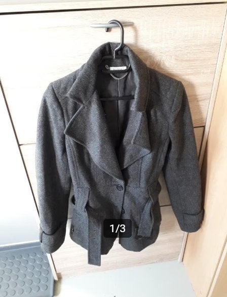 Jas donkergrijs - maat 38, Kleding | Dames, Jassen | Winter, Maat 38/40 (M), Yessica, Ophalen of Verzenden, Zo goed als nieuw